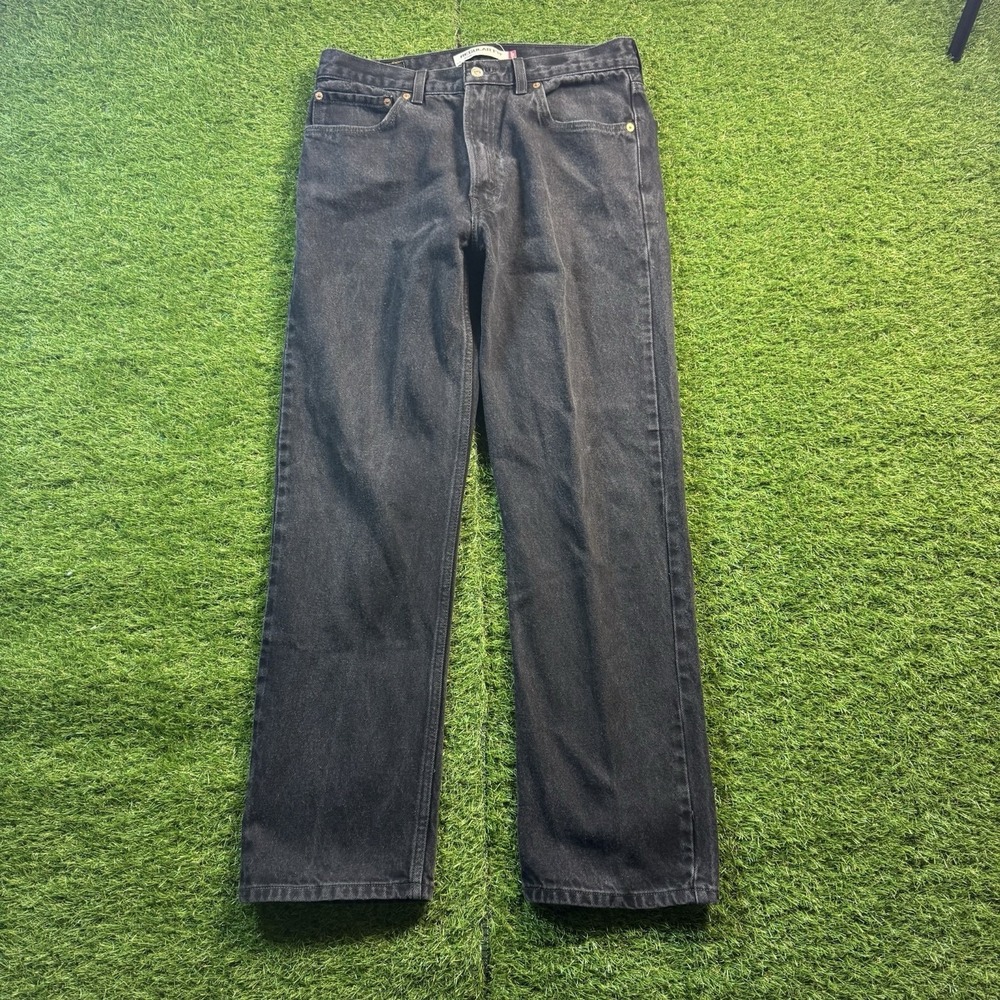 Vintage Levi's 505 Jeans Mens 34x32 (Fits 33x31) Black Y2K Grunge Baggy Goth Emo - Picture 2 of 14